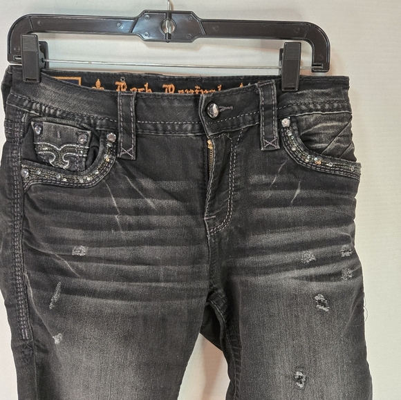 Rock Revival Beliss mid-rise Skinny Jeans Stretch Sz 27 X 31 - Picture 2 of 13